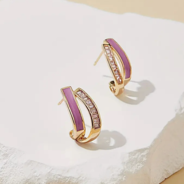 Laura Colored Hoop Earrings | 3 Colors