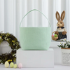 Pastel Easter Striped Gingham Fabric Tote Basket