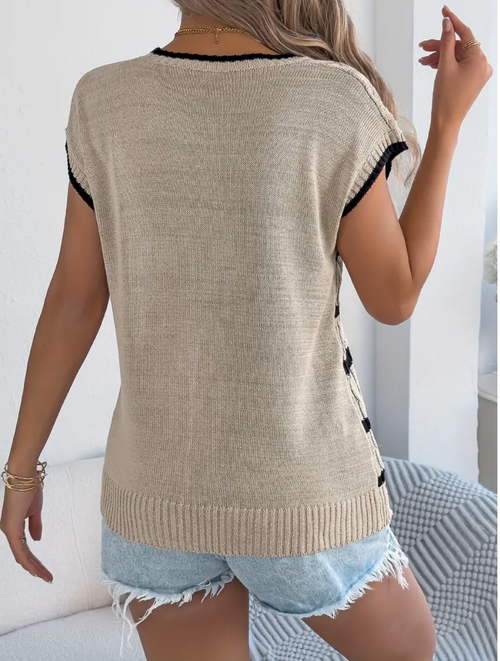 Stripe Loose Knit Top