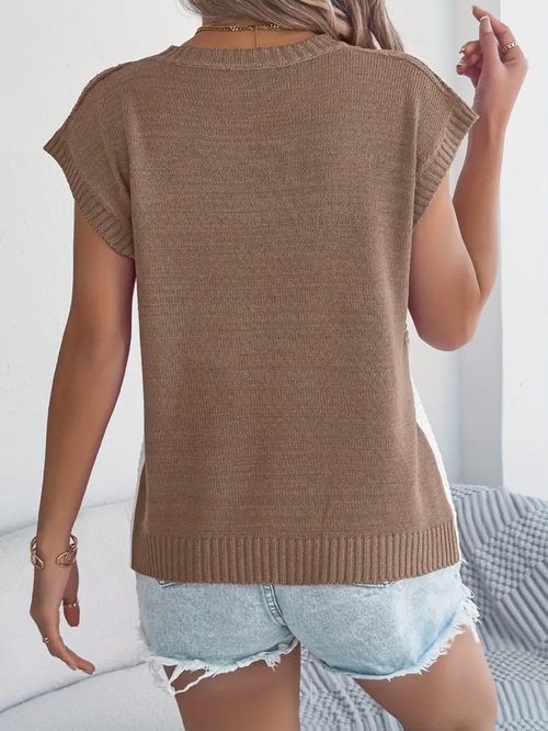 Mocha Toned Knit Top