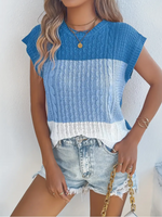 Blue Toned Knit Top