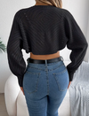 Black Knit Santorini Cropped Shrug