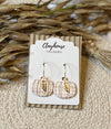 Plaid Pumpkins Clay Earrings : 3 pumpkins dangles