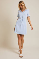 Half Sleeve Polo Mini Dress