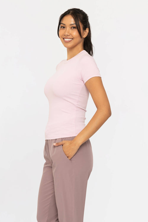 Essential Short-Sleeved Lilac Top