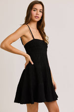 Tiered Spaghetti Babydoll Red Mini Dress