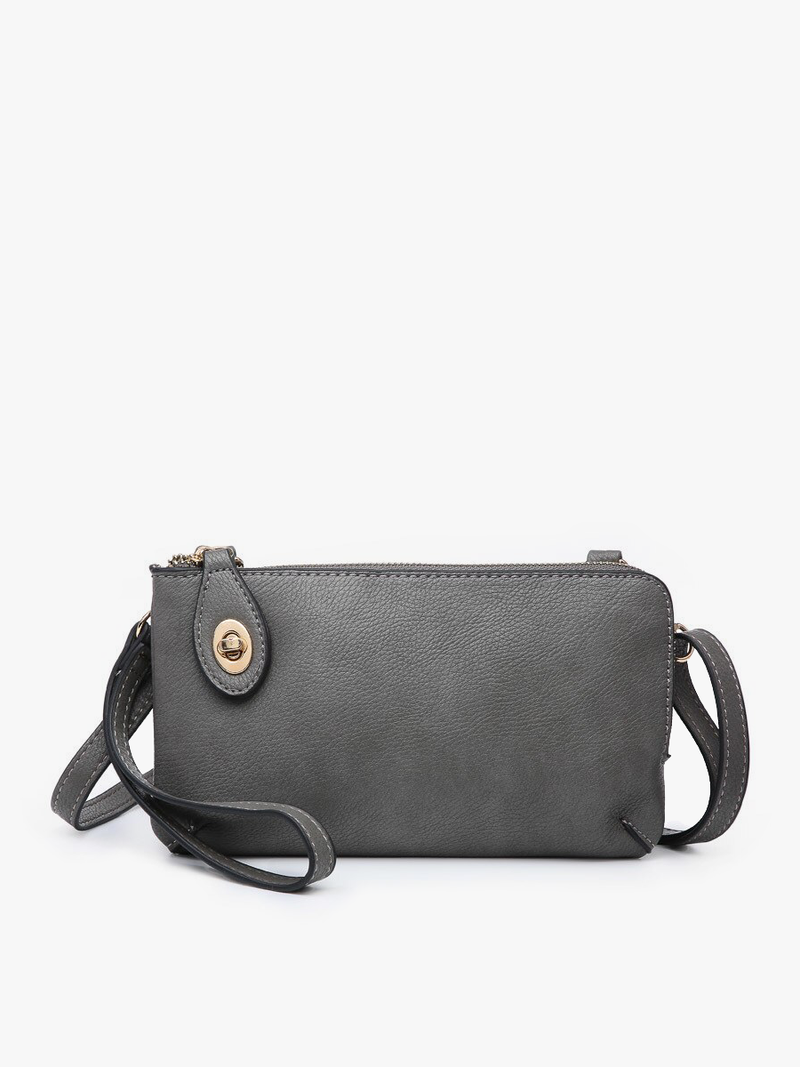 Kendall Mocha Crossbody/Wristlet w/ Twist Lock