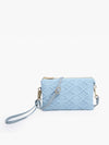 Riley Beige Sweater 3 Compartment Crossbody/Wristlet