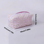 Pink Floral Quilted Cosmetic Bag