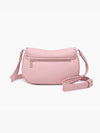 Daia Taupe Whipstitch Flapover Crossbody Bag