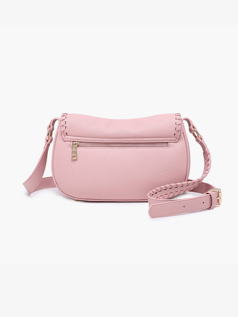 Daia Mustard Whipstitch Flapover Crossbody Bag