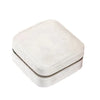 WHITE Velvet Travel Jewelry Organizer with Mirror