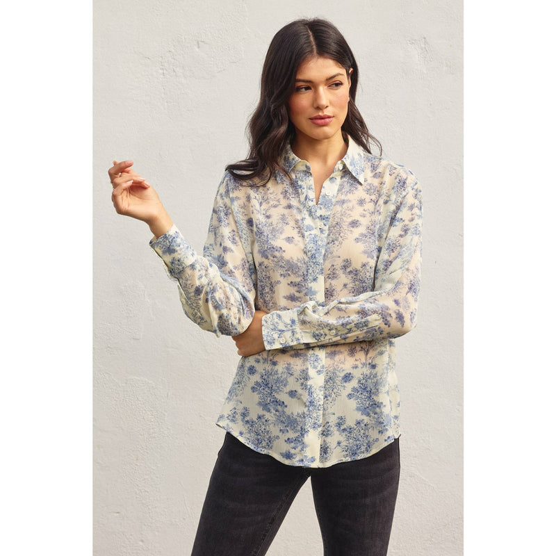 Bue Paisly Floral Collared Shirt