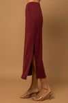 Red Sweater Midi Skirt
