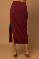 Red Sweater Midi Skirt