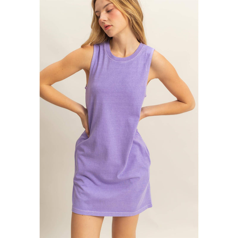 Sage Green Sleeveless Mini Dress
