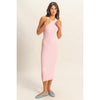 Soft Pink Maya Round Neck Bodycon Ribbed Knit Dress
