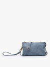 Riley Denim Blue 3 Compartment Crossbody/Wristlet