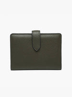 Jane Dark Olive Snap Cover Bi-Fold Wallet
