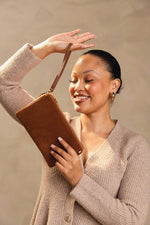 Riley Black 3 Compartment Crossbody/Wristlet