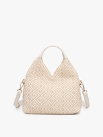 Off White Cecily Woven Diamond Hobo