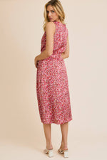 Abstract Print Midi Dress