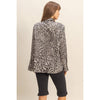 Chic Leopard Print Casual Button-Up Shirt