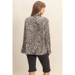 Chic Leopard Print Casual Button-Up Shirt