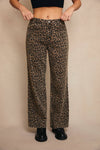 Mid-Rise Leopard Print Boyfriend Jeans
