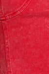 Red Denim Bustier Mini Dress