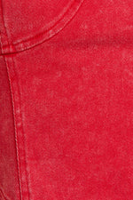 Red Denim Bustier Mini Dress