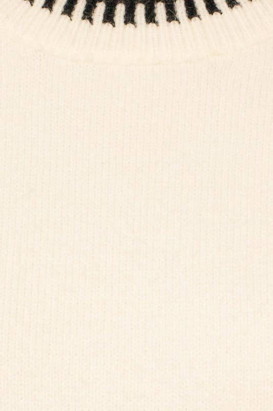 Off White Boat Neck Bell Sleeve Sweater
