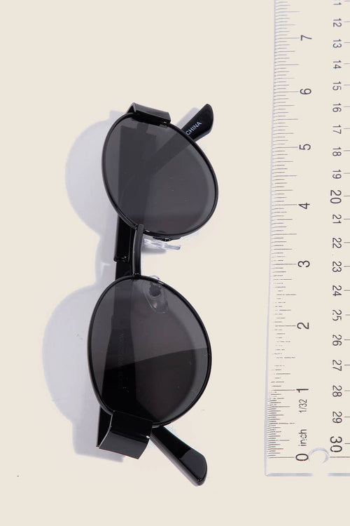 Thin Metal Oval Frame Sunglasses Set: ASSORTED
