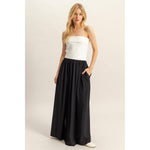 Two-Tone Tube Top Maxi Dresss