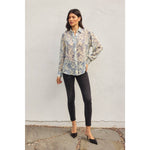 Bue Paisly Floral Collared Shirt