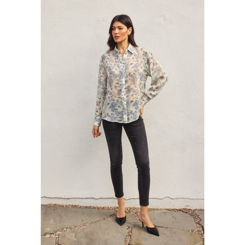 Bue Paisly Floral Collared Shirt