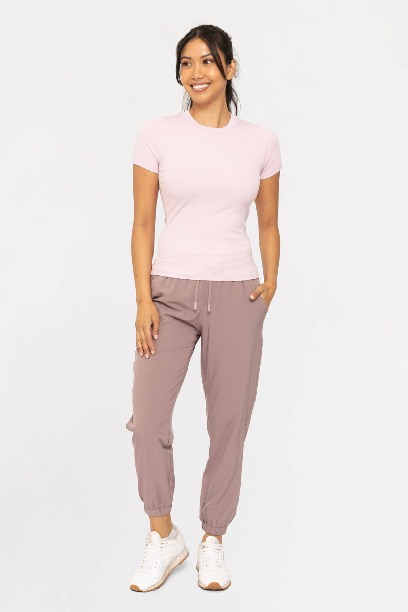 Essential Short-Sleeved Lilac Top