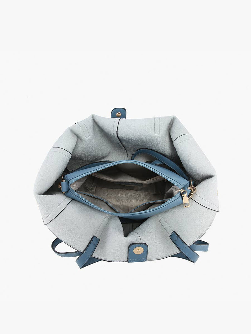 Celeste Brown Distressed Hobo Bag