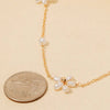 Mixed Pearl Beads Station Chain Necklace
