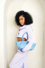 Mauve Karen Dual Handle Baguette Bag