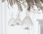 Small LED Glass Angel with Clear Beads