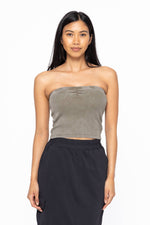 Ivy Green Ribbed Tube Top
