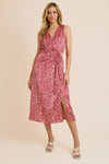 Abstract Print Midi Dress
