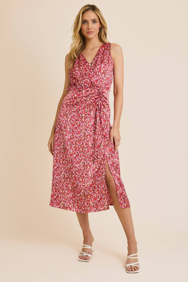 Abstract Print Midi Dress