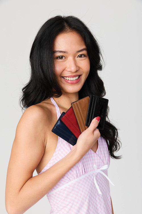 Navy Charlee Small Cardholder Wallet