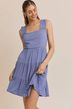 Square Neck Tiered Dress