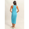 Cream Maya Round Neck Bodycon Ribbed Knit Dress