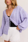 Lavender Knit Cardigan