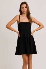 Tiered Spaghetti Babydoll Red Mini Dress