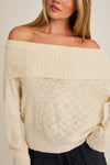 Cream Off The Shoulder Top